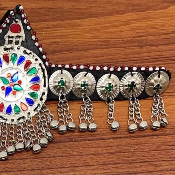 Handmade Matha Patti, Multicolor Afghan Headpiece, Statement Headpiece, main image 6